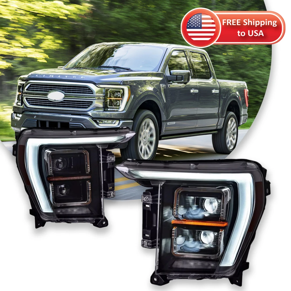 Car Lights For Ford Ranger F150 2021-2023 Headlight LED Projetor head Lamp Daytime Running Light Automotive Accessories