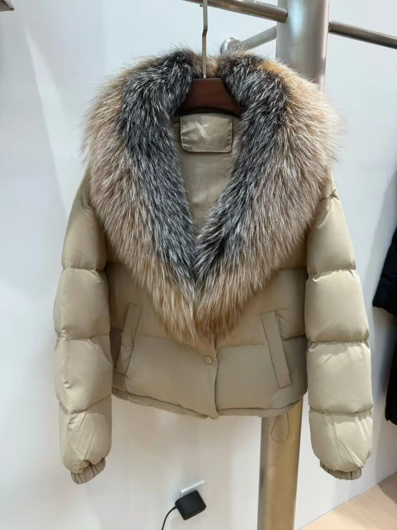  Fur Collar down Jaet Women's ort Faion plus Size l  Fur Winter New Arrival Commute Sle Korean Version