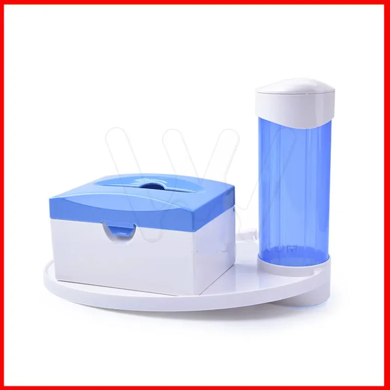 Dental Chair Scaler Tray 3IN1 Disposable Cup Storage Holder With 45mm Paper Tissue Box