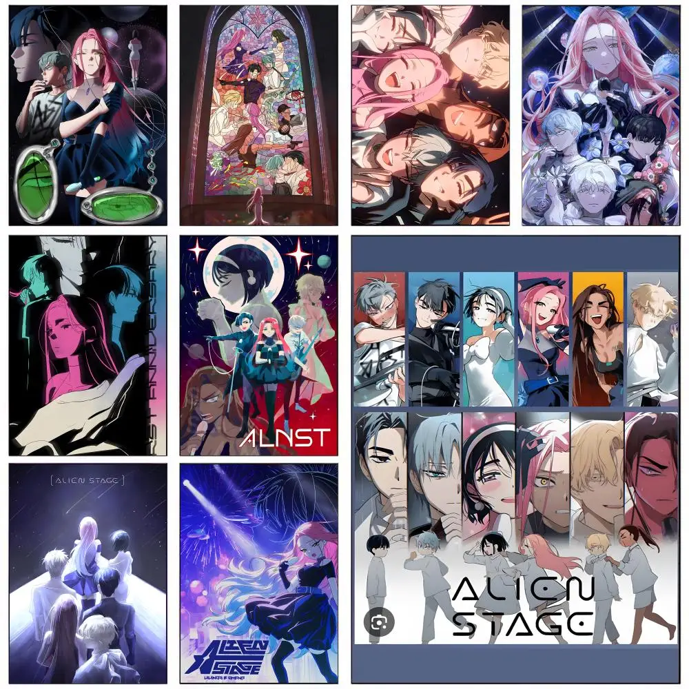 ANIME Alien S-Stage Poster Self-adhesive Art Waterproof Paper Sticker Coffee House Wall Decor