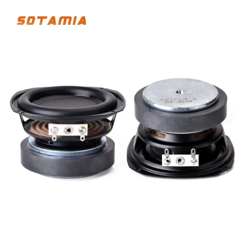 SOTAMIA 2 Stücke 3 Zoll Woofer Audio Sound Verstärker Lautsprecher Treiber 20 Kern 8 Ohm 20 Watt Bass Lautsprecher DIY Bluetooth Lautsprecher Gummi