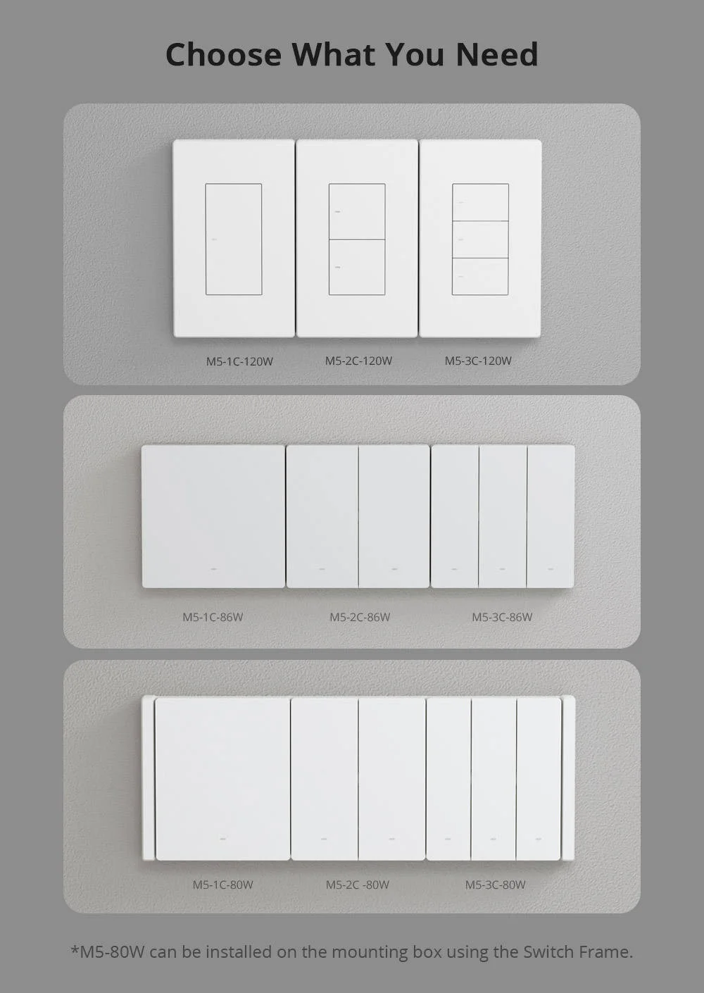 Smart Wall Switch SwitchMan Matter M5 120 WiFi Remote Voice Control Compatible with Alexa Google Home Apple Home