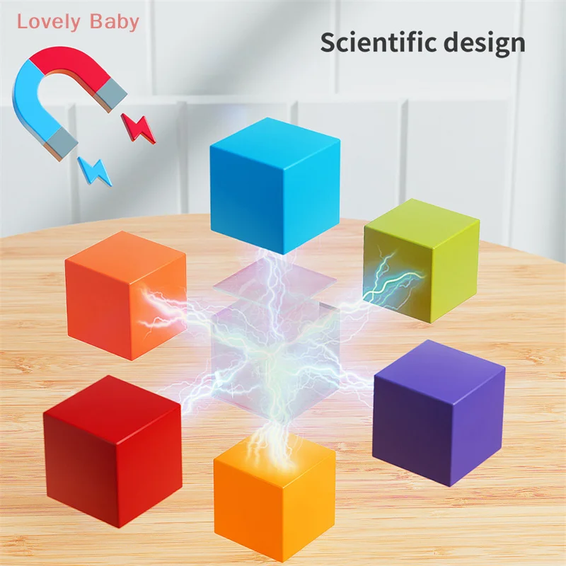 【BBS】Zestaw Magnetycznych Kostek do Budowania - Klocki Edukacyjne STEM dla Dzieci, Wczesna Edukacja i Zabawa Konstrukcyjna