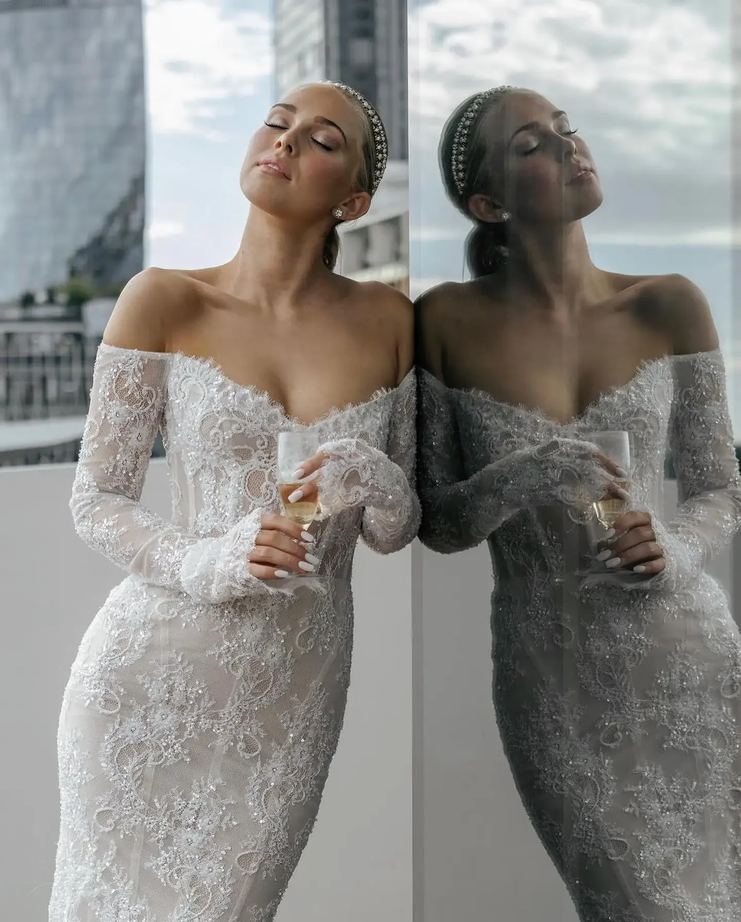 Customzied 2025 De Noiva Sereia Vestido Novia Manga Larga Abiti Da Sposa Sartoriali Encaje Vestidos Boda Invitada Elegante Curvy