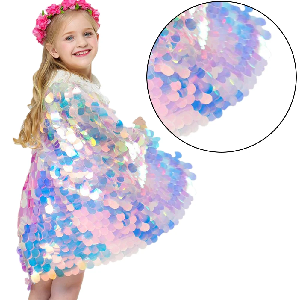 

Sequin Cloak Cape Lovely Mantle Girls Accessories European and American Performance Clothes