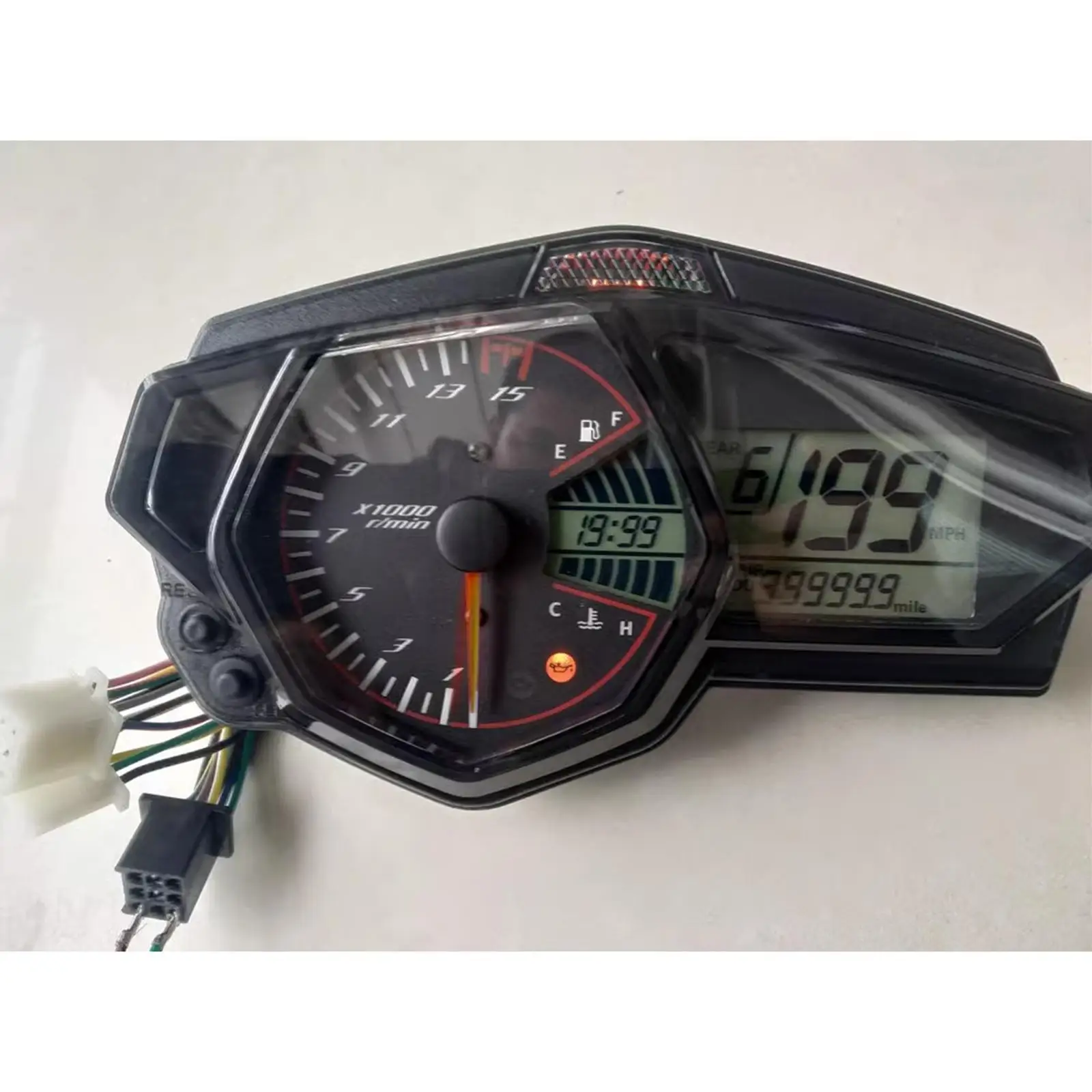 Motorcycle LCD Speedometer Odometer Digital Gauge Multifunction Instrument Easy Install for Scooter and Motorbike Accessories