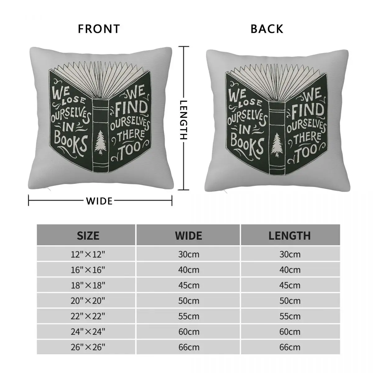 We Lose Ourselves In Books Square Pillowcase Polyester Linen Velvet Pattern Zip Decor Home Cushion Cover