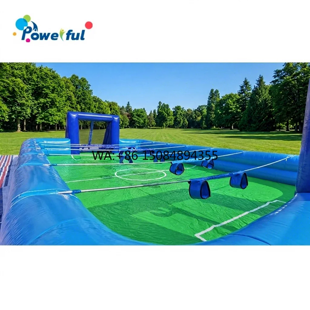 Commercial Inflatable Human Football Table Inflatable Soap Human Football Field Indoor Sport Game Soccer Pitch Cage for Sale