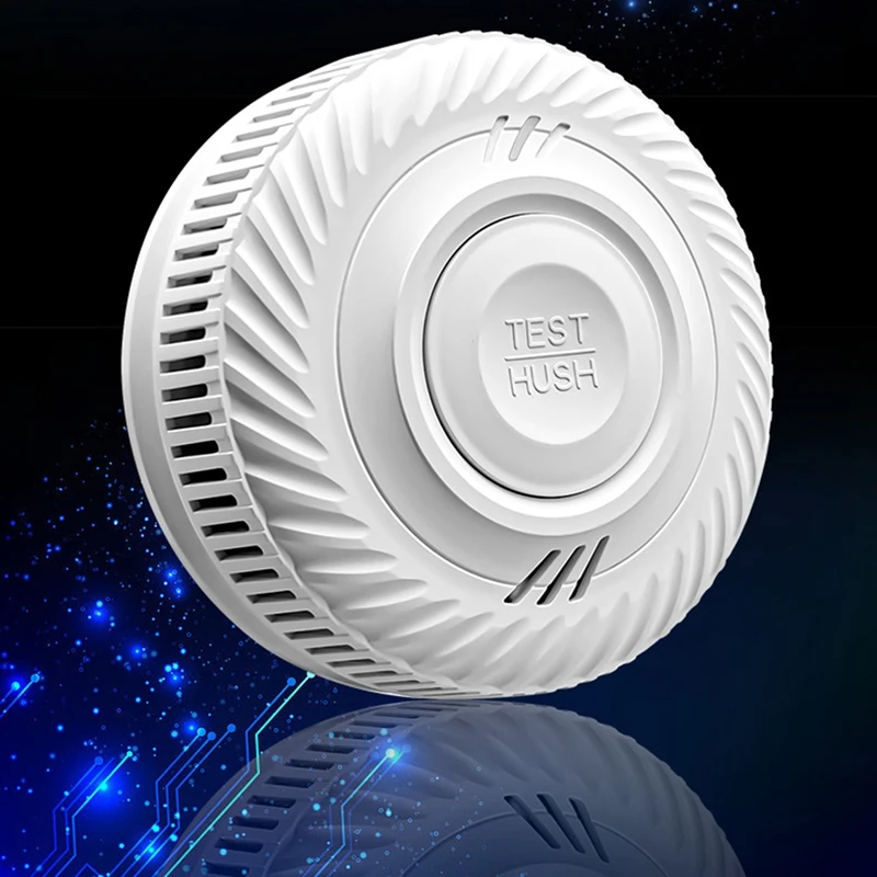 Беспроводной детектор дыма Tuya Wi-Fi, домашняя дымовая сигнализация, датчик огня и звука, подходит для дома, магазинов и школ, прочный