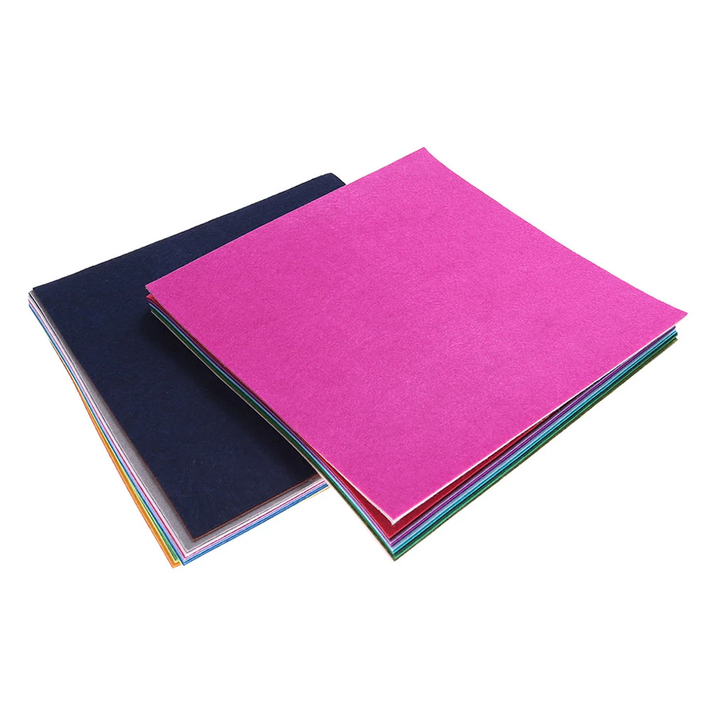 

40pcs Colorful Nonwoven Sheets 15X15Cm For Kids Diy Craft Art Projects Reusable Easy Cut Fold Glue Sew Staple Paint Draw Diy