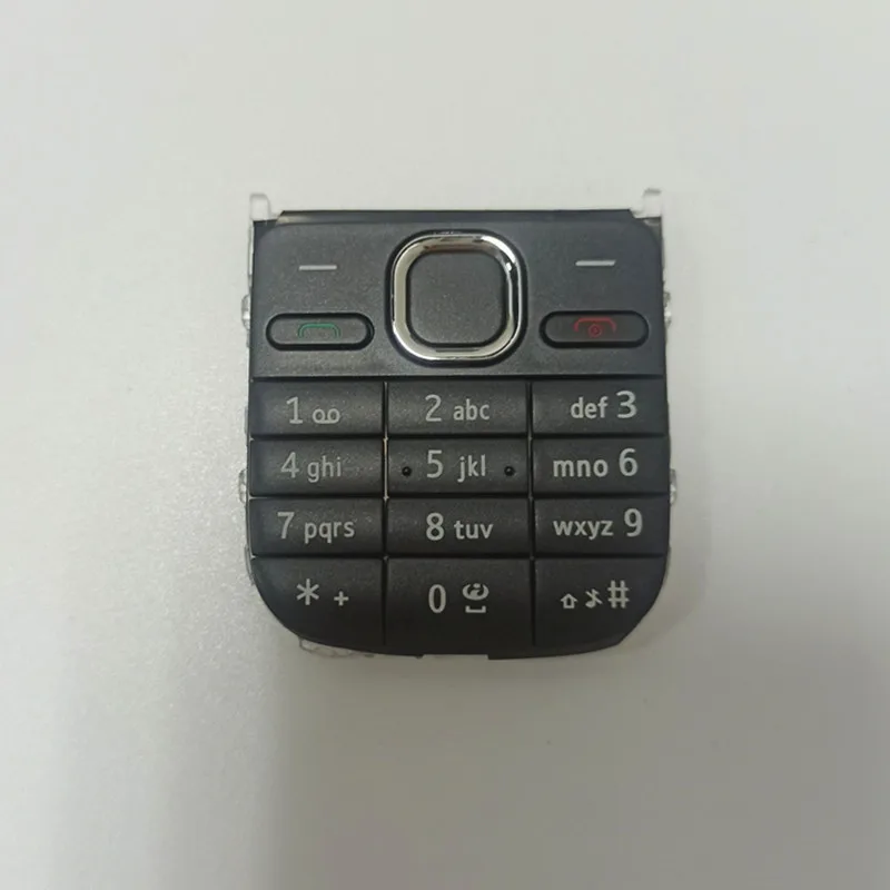 For Nokia C2 C2-01 Mobile Phone Keypad Black / Gold English and Hebrew Keypad Repair Parts