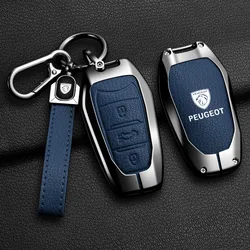 Car Zinc Alloy Key Case Bag For Peugeot GTLine 407 GT 208 308 408 508 608 2008 3008 4008 5008 RCZ Car Key Chain Metal Key Shell