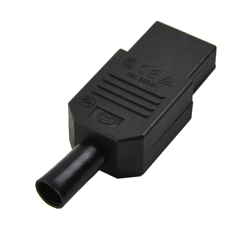 Electrical AC Socket Male female Plastic Power Supply Tin Plated Copper 10A Fire Retardant Flame Retardant Low Frequency Black