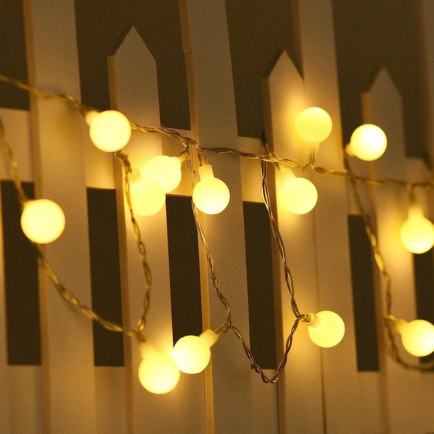 10 m kleine Kugel-Lichterkette, Globus-Lichterkette, USB/batteriebetrieben, für Garten, Weihnachten, Schlafzimmer, Hochzeit, Camping, Zelt-Dekoration