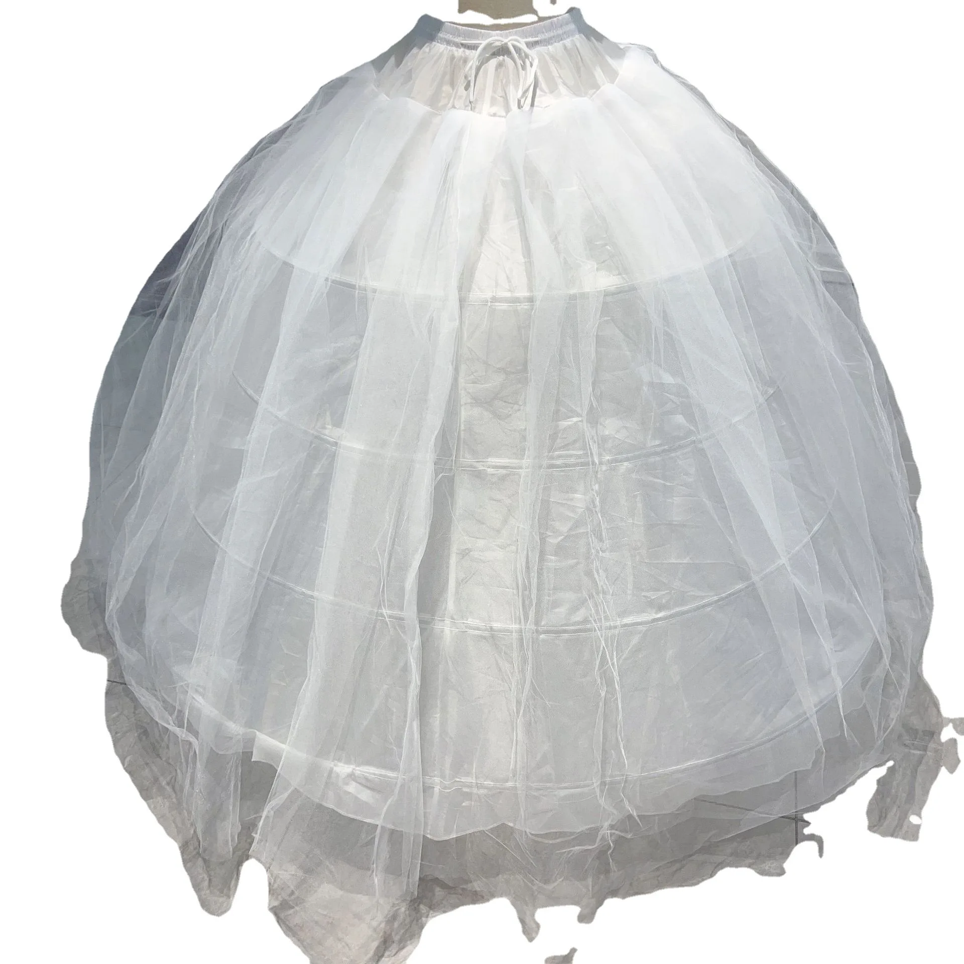 Jupon Ligne A à 4 Cerceaux pour Femme, Sous-Jupe Crinoline, pour Robe de Patiente de Mariage