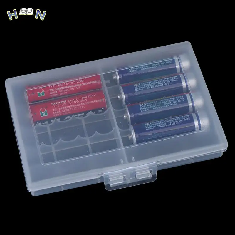 Handige 1x Harde Plastic Batterij Case Box Houder Opslag Voor 10 Aa/Aaa Batterijen