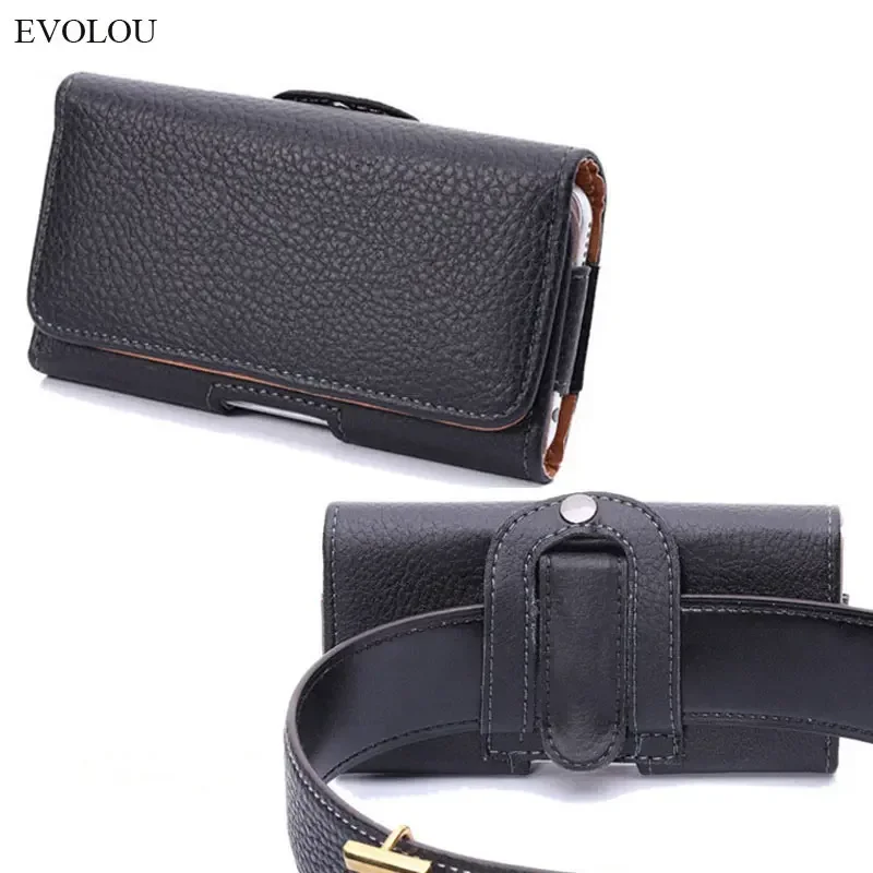 Leather Phone Belt Case for Iphone 16 Pro Max 11 12 13 Mini 14 15 Pro Plus XS MAX XR Belt Clip Waist Bag Magnetic Vertical Case