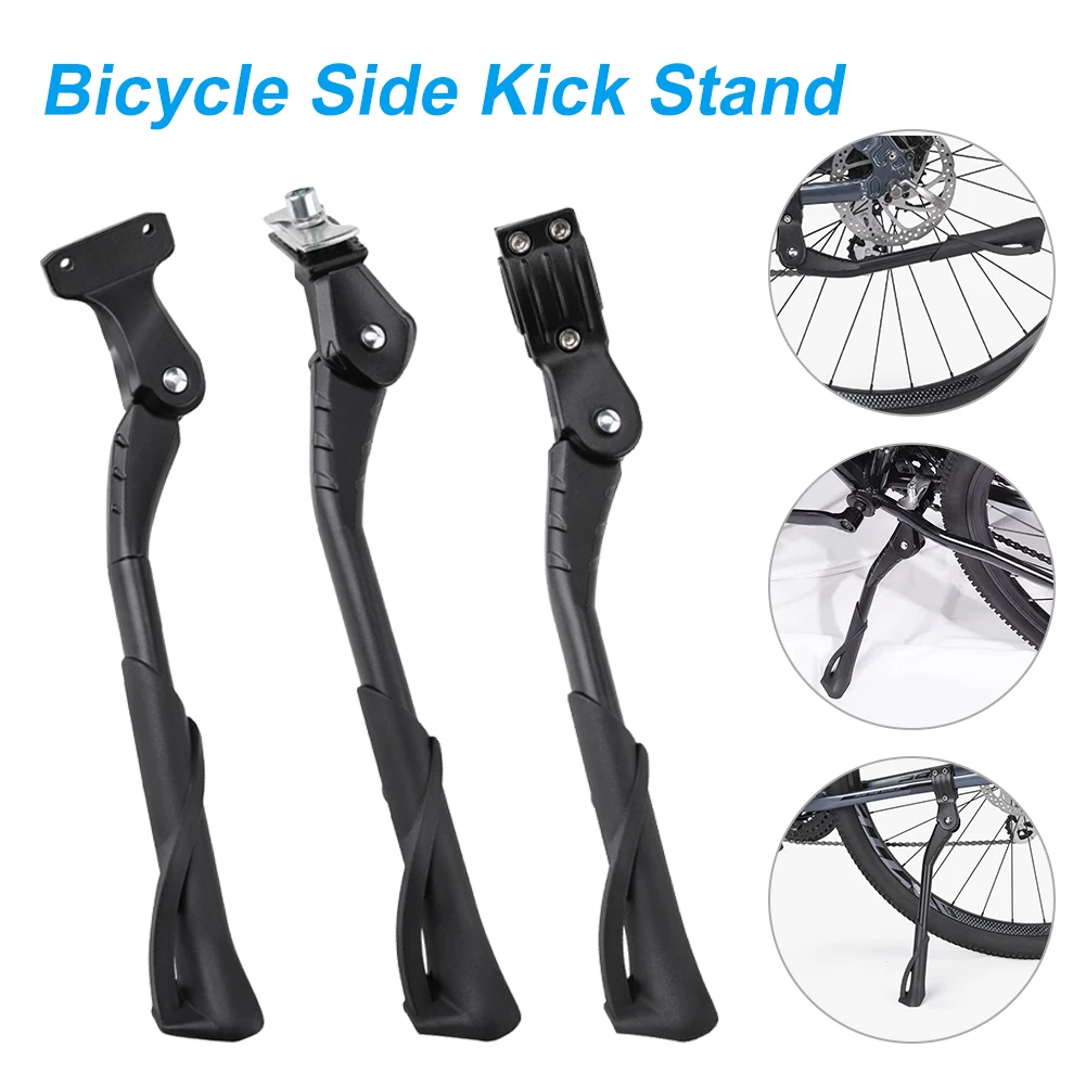 

Bicycle Aluminium Alloy Kickstand Road Bicycle Support Pole Adjustable Side Kick Stand Foot Brace Bike Holder Footrest