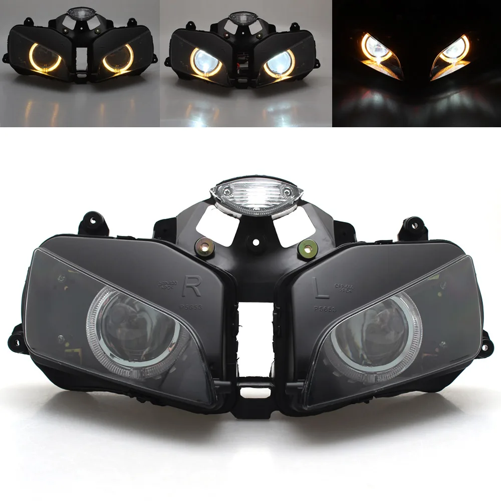 

Motorcycle Accessory Headlight Fully Assembled Projector Headlamp Devil Eyes Light Fit For Honda CBR600RR F5 2003 2004 2005 2006