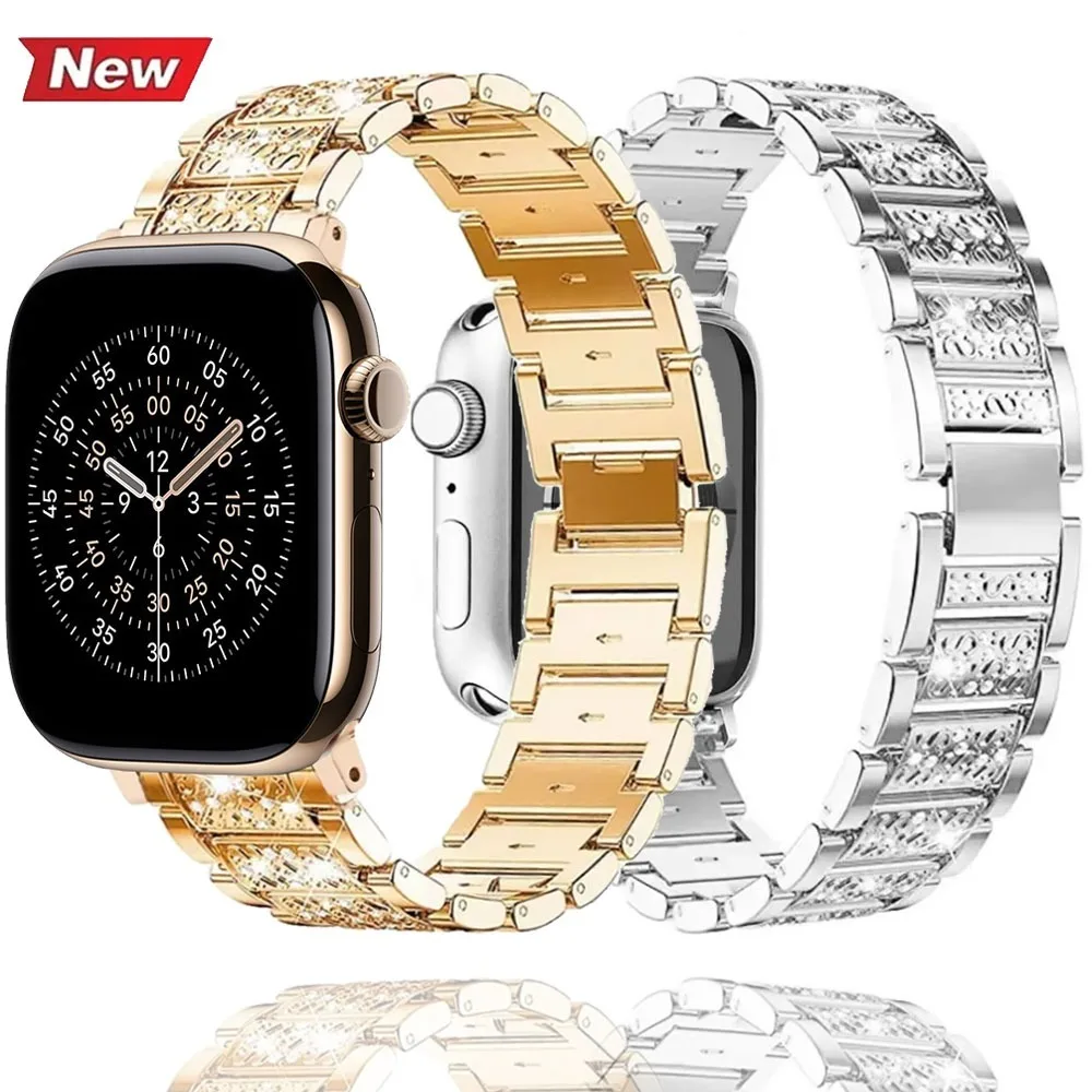Metall-Diamantarmband für Apple Watch Band 49 mm 45 mm 41 mm 44 mm 42 mm 40 mm 46 mm Armband Armband iWatch Ultra 3 11 10 9 8 7 6 5 4