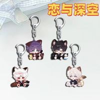 Love And Deepspace Ear Keychain Xavier Zayne Rafayel Ralayo Sylus Qin Che Shen Xinghui Li Shen Qi Yu Game Cartoon Key Pendant