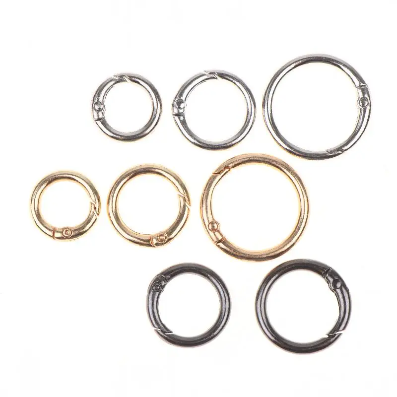 10 Stück 20/24/26/30MM Metall-Federverschlüsse Karabinerhaken Handtaschenverschluss Zinklegierung Schlüsselring Schnappverschluss O-Ring Campingverschluss – Detail 9