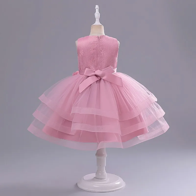 Children's dress Princess dress Little girl gauze dress flower CuHK children host show performance dress