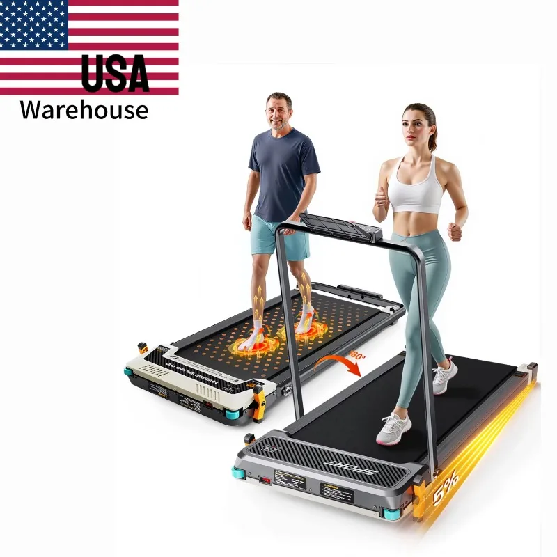 Home Use Dual-function Walking Pad with Foot Massage Customizable Multifunctional Treadmill Fold-up Treadmill