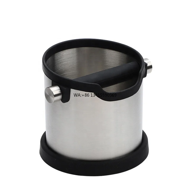 

1800ml Coffee Grounds Container Coffee Bucket Knock Box Stainless Steel Coffee Knock Box