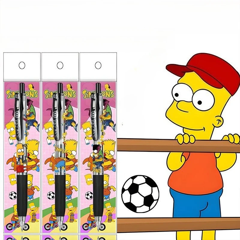 The Simpsons Homer Marge Bart Gel Pen Creative High Color Value Animation Cartoon diy Print Student Smooth Quick Dry Press Pen view 5