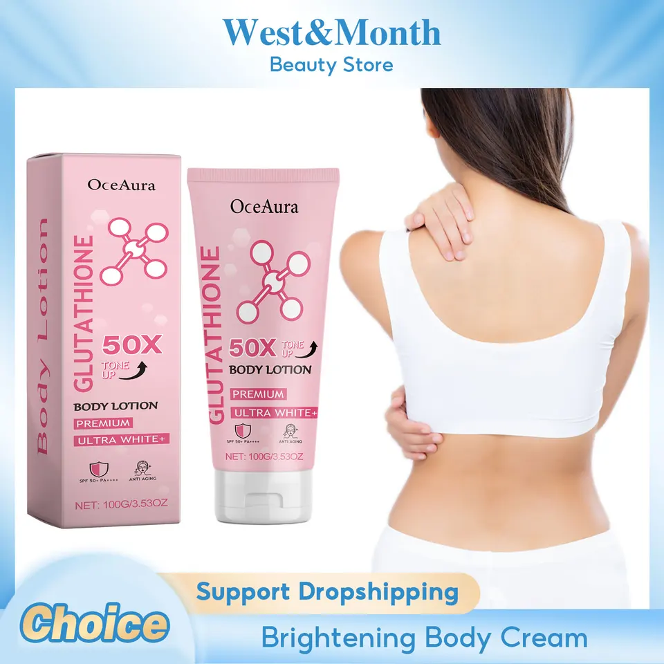 Glutathione Body Lotion Whitening Hydrating Nourishing Even Tone Improving  Dry Rough Dullness Lightening Rejuvenating Body Cream