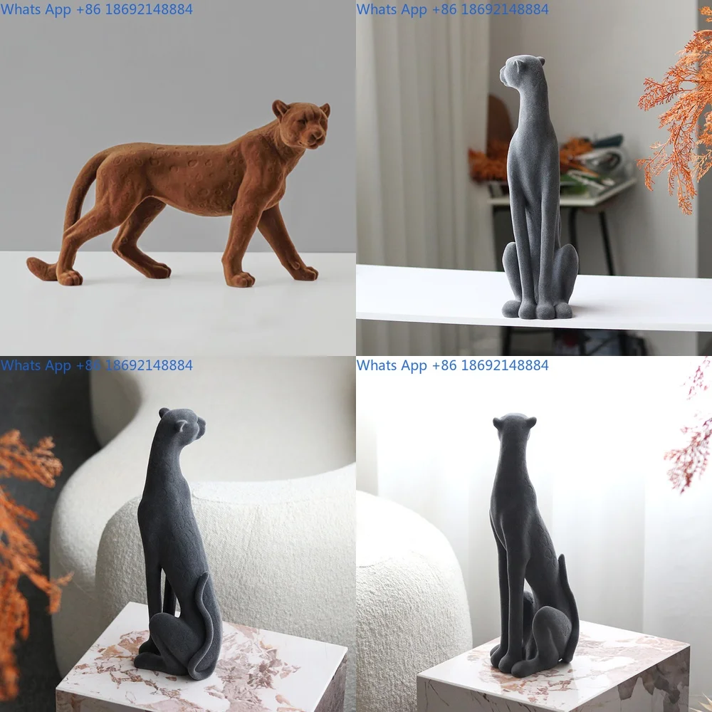 

Leopard shaped decorative figure for living room home bar display art piece