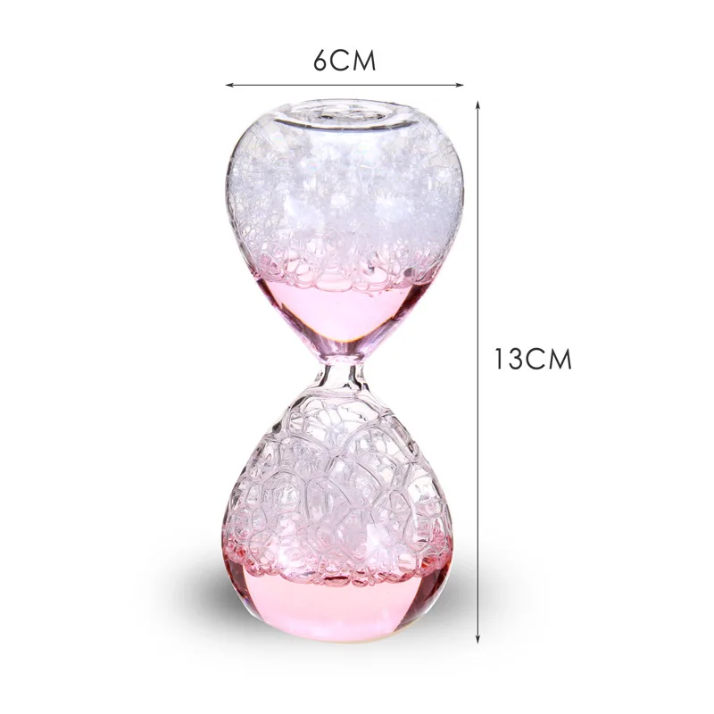 New Creative Product Bubble Hourglass Home Decoration Desk Sandglass Water Liquid Drift Bottle Glass Novelty Gift Fashion Crafts