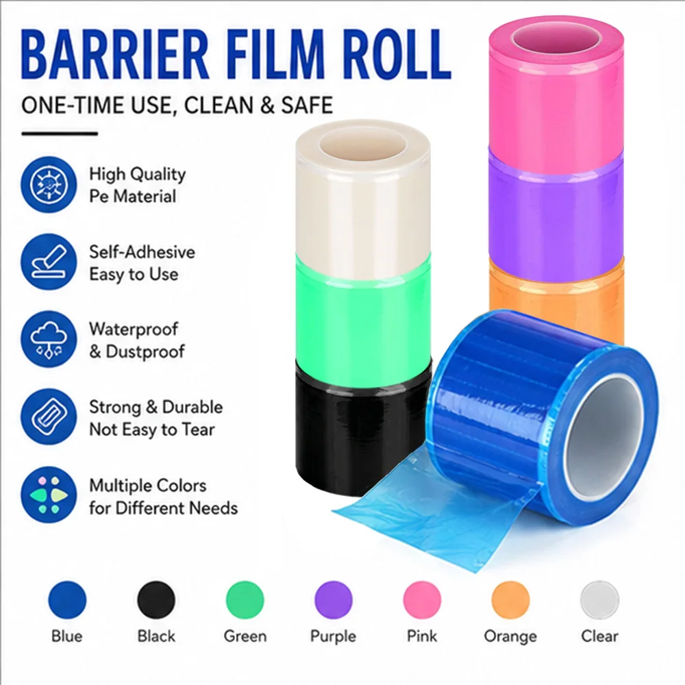 1200pcs/Roll Tattoo Barrier Film Self Adhesive Disposable Dental Waterproof Cover Adhesive Surface Protection Barrier Film