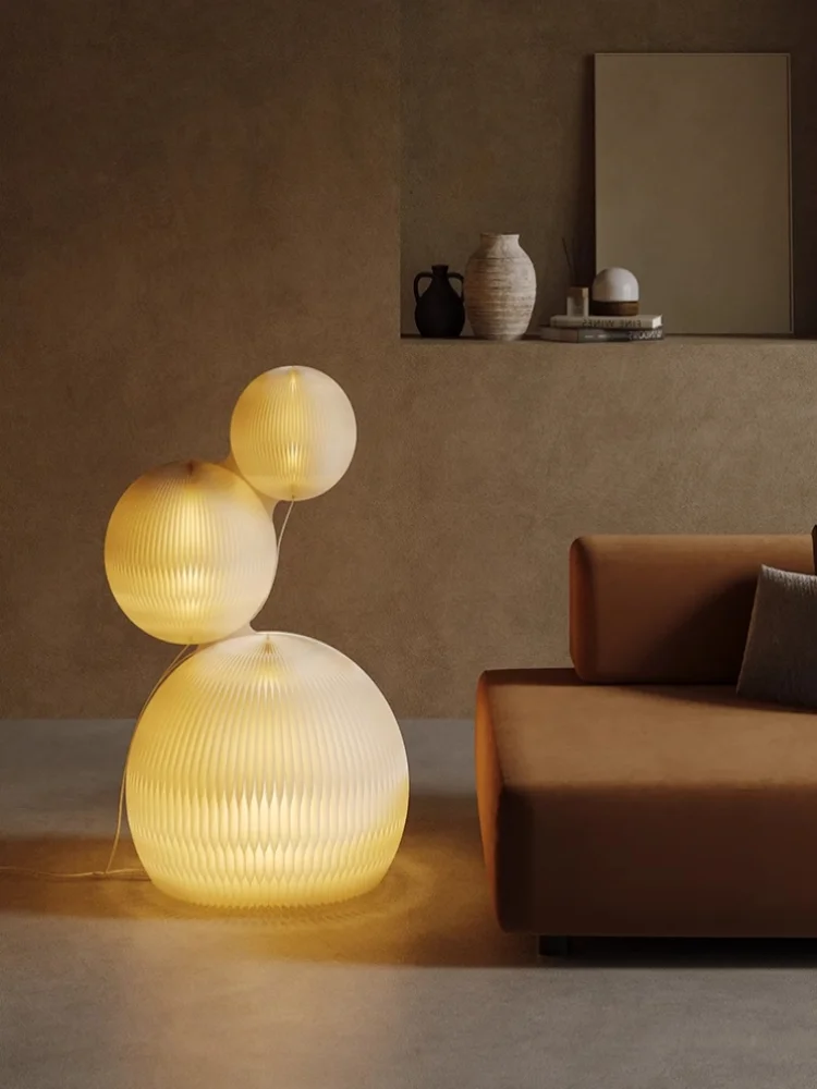 Modern Decorative Floor Lamps Three-Color Lights Circular Landscape Lighting Designer Ambient Light for Courtyard Decorations