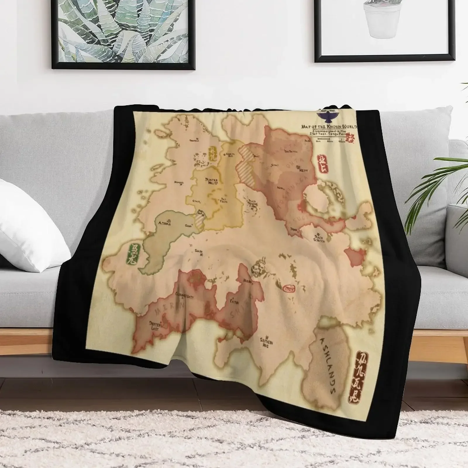 Kenshi Map Throw Blanket Custom Furry Thermal Blankets