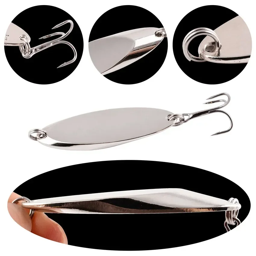 Señuelos para trucha tipo cuchara y wobbler de metal Jigging