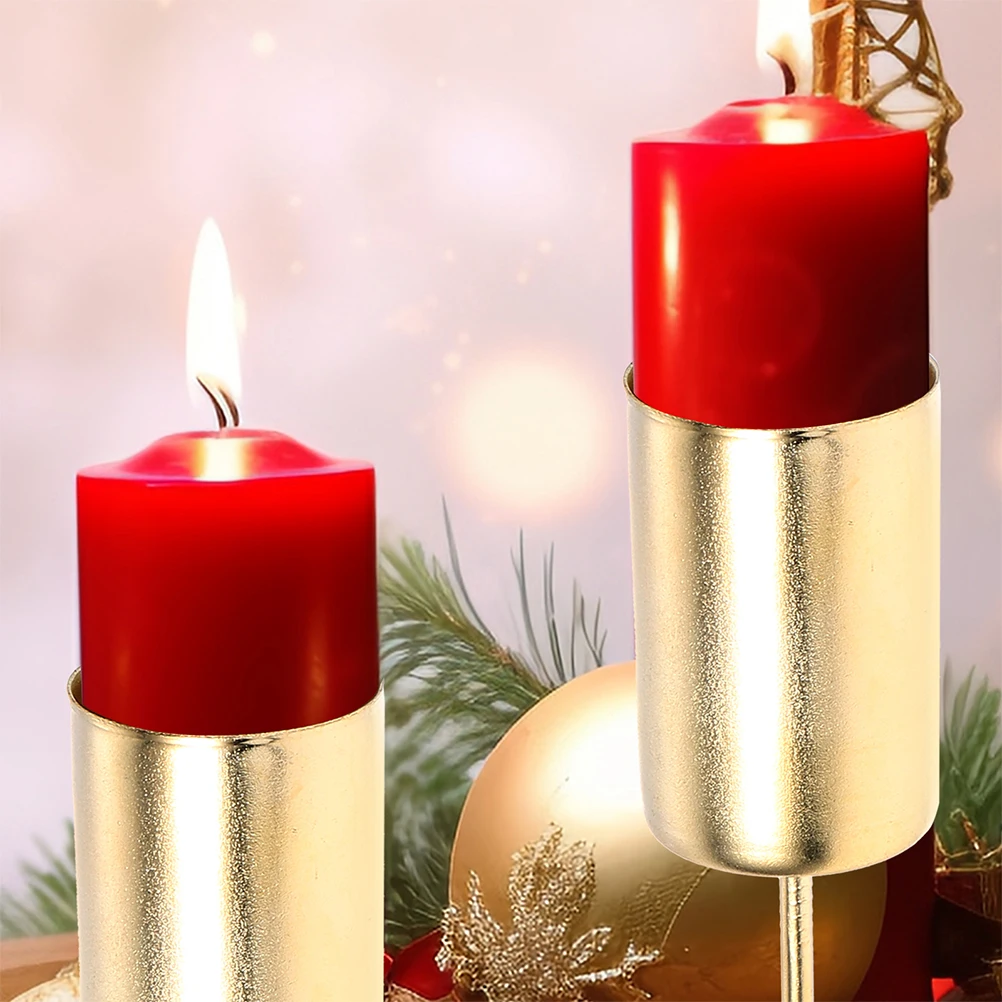 

6Pcs Christmas Cup Inserts Iron Metal Holders Spike Clip Decor Table Party Wedding Home Centerpiece