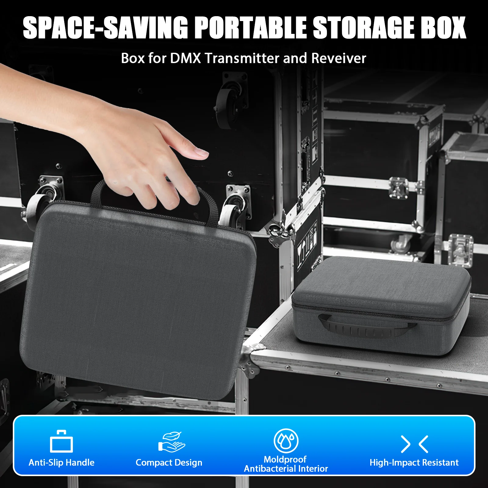 U'King 3 قطعة استقبال البطارية المدمج و DMX512 وحدة التحكم اللاسلكية الارسال و صندوق التعبئة التحكم في إضاءة المسرح لشريط KTV للحزب #2