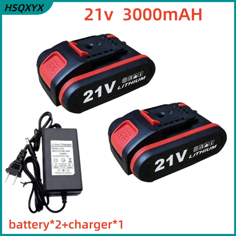 For Worx Cordless Rechargeable Batteries Replacement Parts, Impact Drills, Electric Scissors Electric Saws, 21V 3000mAH