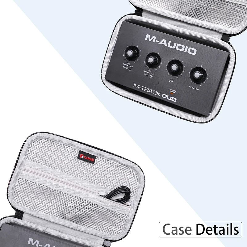 XANAD EVA Hard Case for M Audio M Track Duo USB Audio Interface Storage Bag(Case Only)