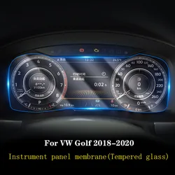 Car interior Instrument panel membrane LCD screen Tempered glass protective film Accessories For Volkswagen Golf 7 MK7 2018-2023