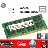 Memoria RAM DDR3 DDR3L de 4GB 8GB para portátil SODIMM 1333/1666MHz 204 pines 1.35V/1.5V RAM PC3-12800 RAM para portátil
