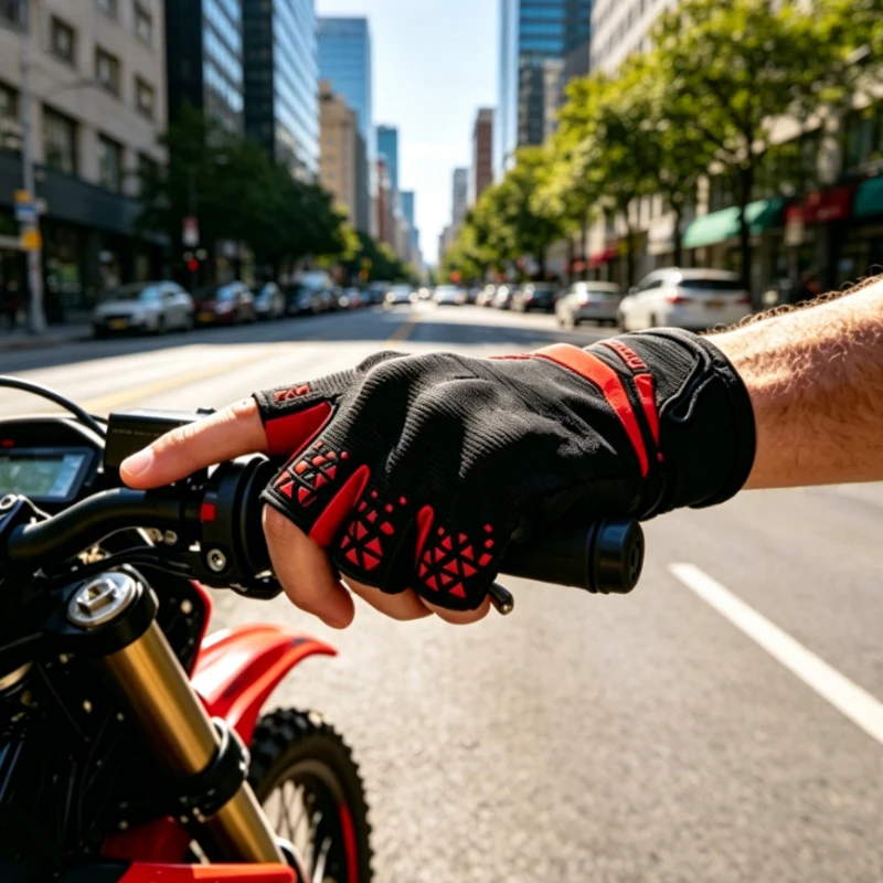 

2026 NEW Summer Thin Anti Fall Breathable Half Finger Gloves Men Women Anti Slip Wear Resistant Racing Motorbike Gear