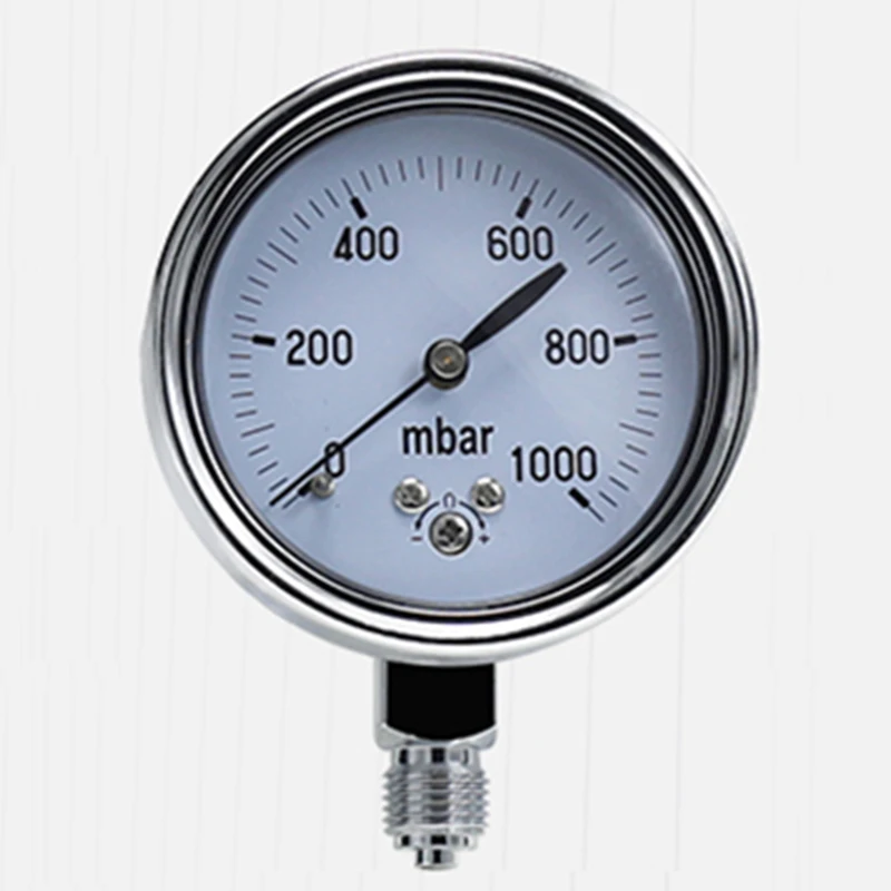 0-1000mbar gauge gas pressure gauge mbar pressure meter