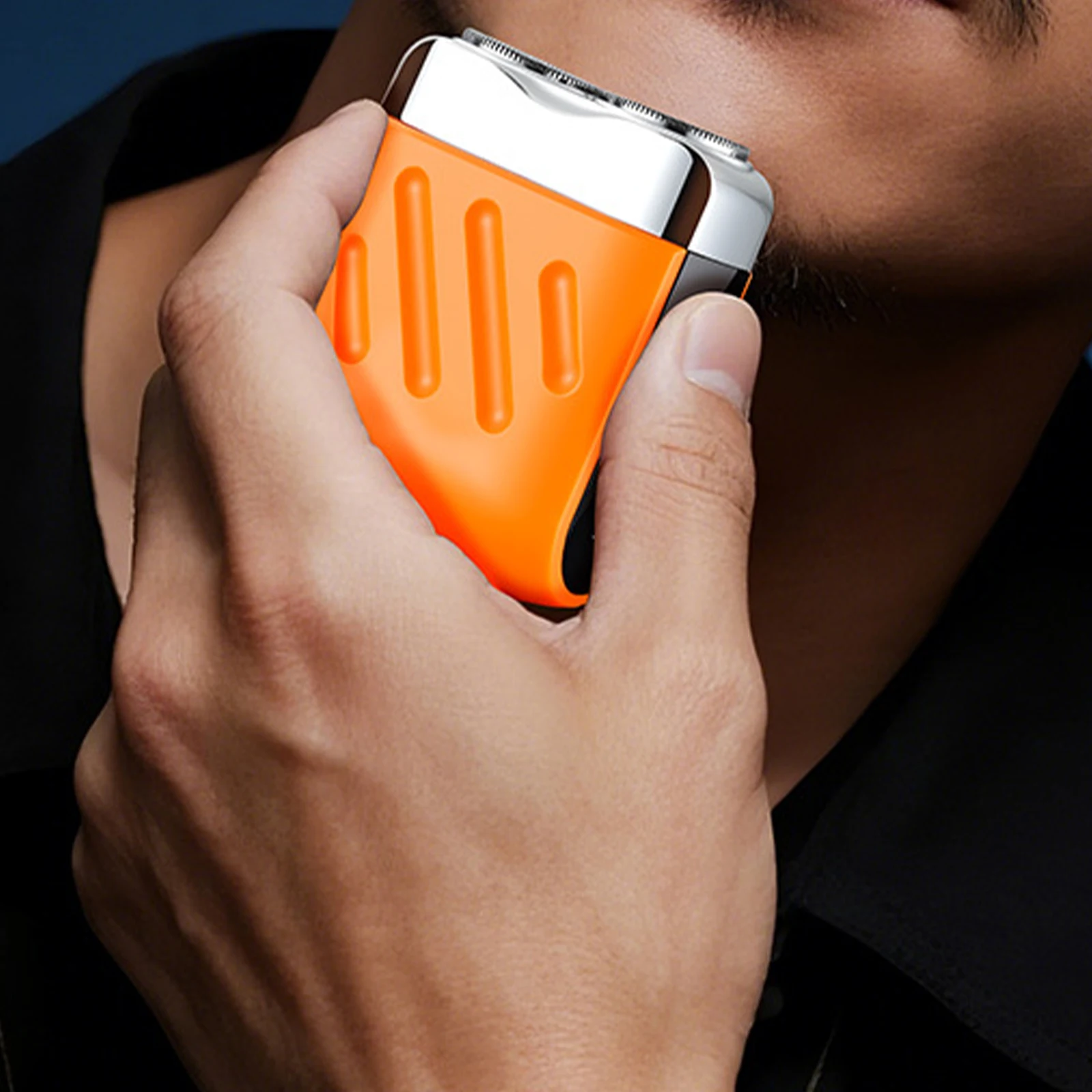 Washable Razor Type‑C Rechargeable Cordless Electric Razor Double-Ring Magnetic Head for Men Husband Father Home Travel Gifts