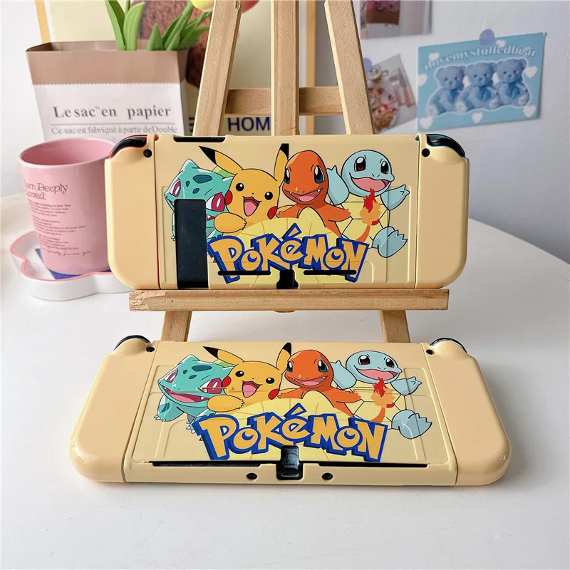 

Cute Pikachu Bulbasaur Gengar Hard PC Protective Cover Suitable for Nintendo Switch NS/Oled Controller Protective Back Cover