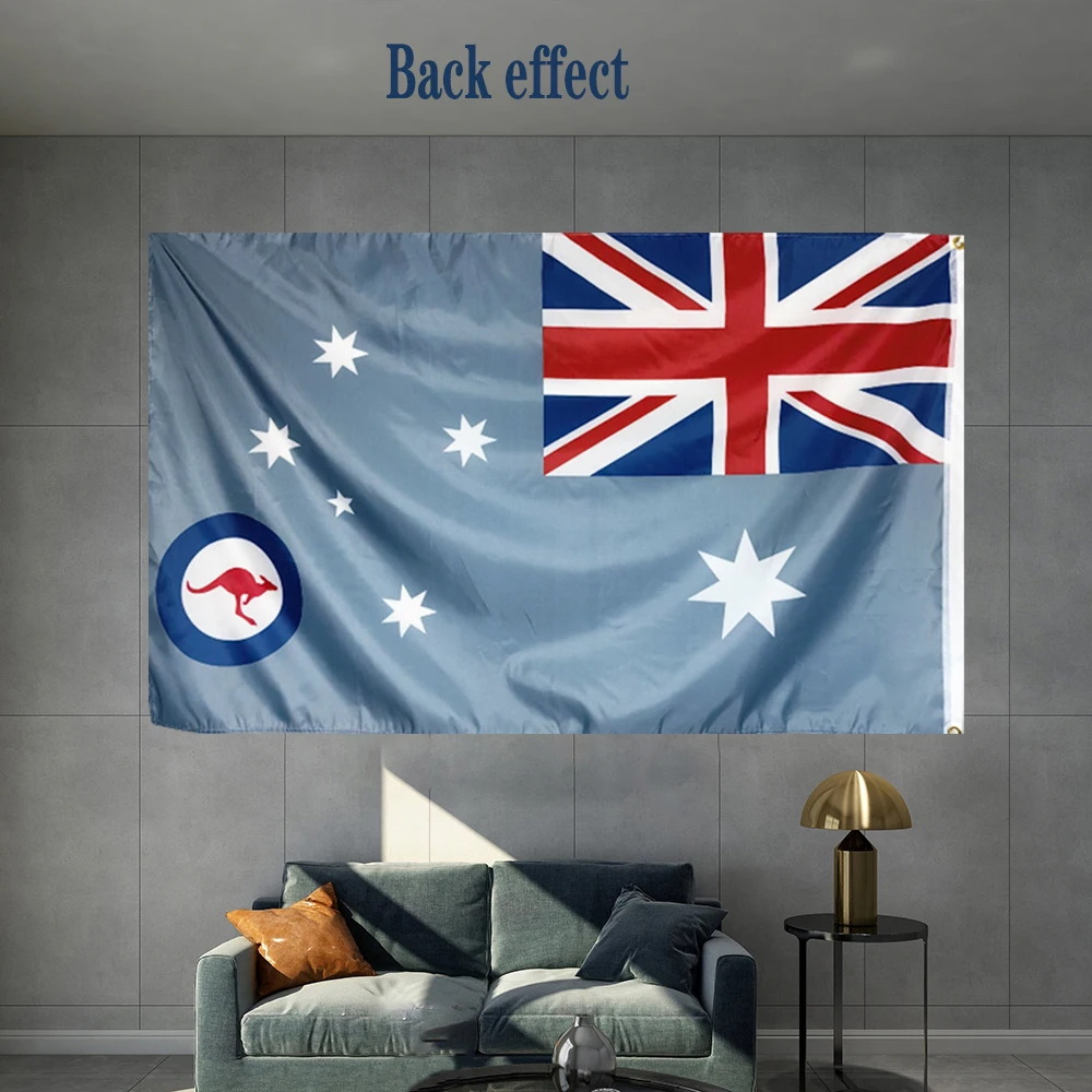 Australian RAAF Australian Air Force Flag Graphic Custom Printed Hanging Banner Polyester Shaft Cover Grommets 3X5FT 90X150CM