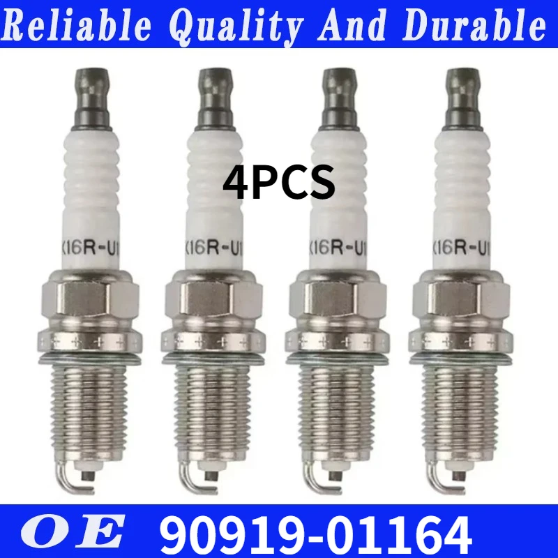 

4PCS High quality 90919-01164 K16RU11 Spark Plug For Toyota Tacoma 2001-2004 4-Cyl 2.4L 2.7L car accessories