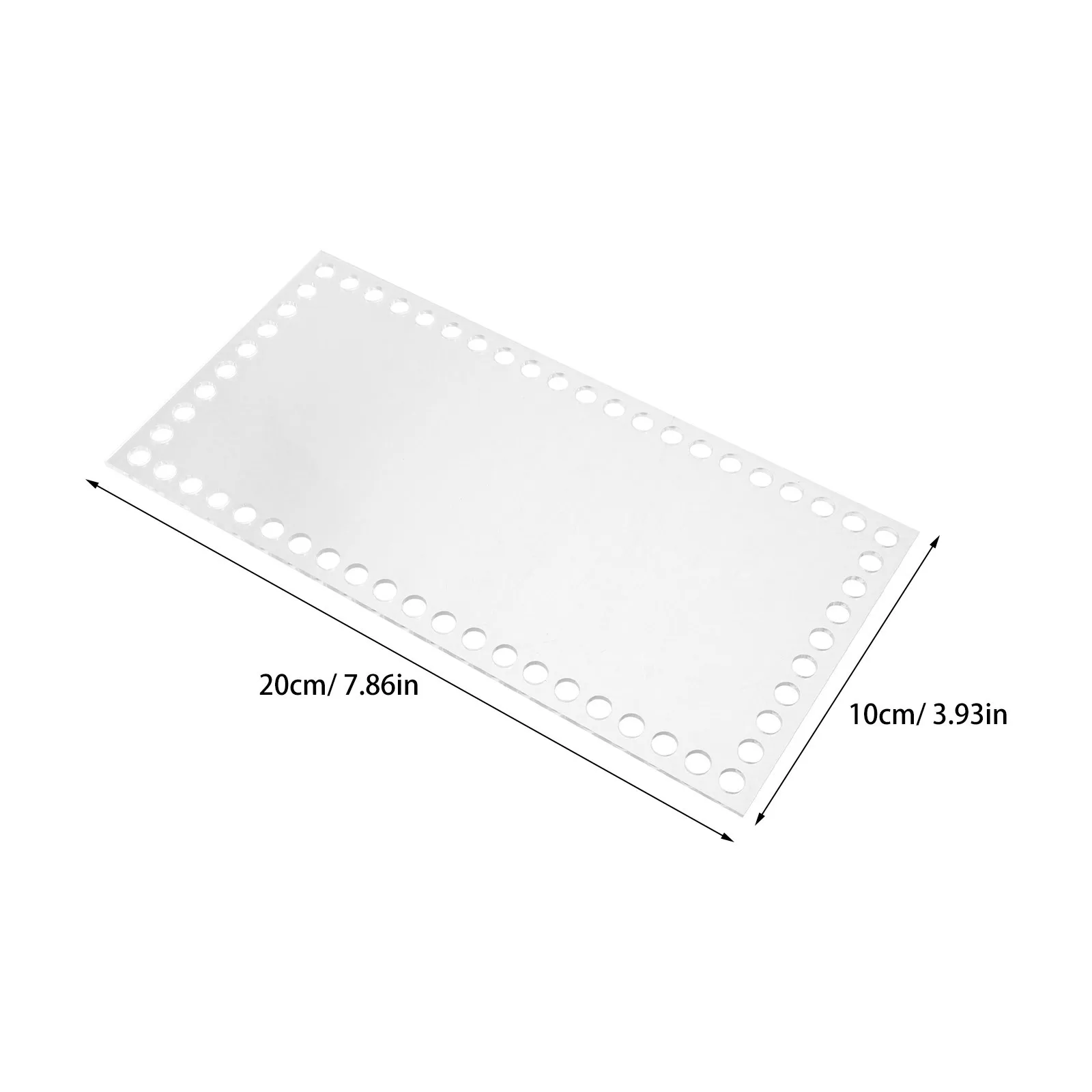 10 قطعة مستطيل من الأكريليك الشفاف قاعدة سفلية 2 مللي متر مستقر قوي لسلة كروشيه النسيج قيعان حقيبة ذاتية الصنع